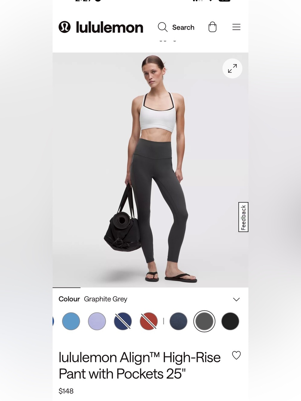 lululemon Align High-Rise Leggings With Pockets in Graphite Grey
